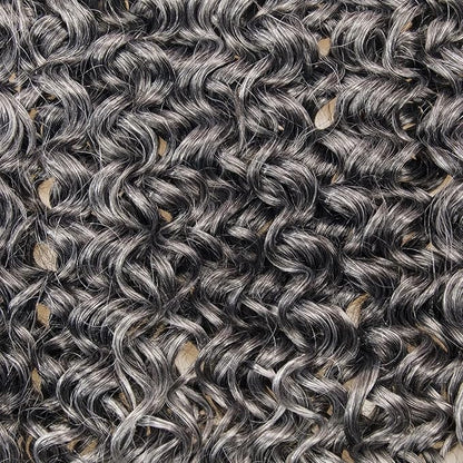 8 Packs Curly Crochet Hair GoGo Curl Crochet hair for Black Women Deep Wave Braiding hair,Synthetic Bohemian Crochet Braid Water Wave Crochet hair Extensions(Tgrey, 18inch)
