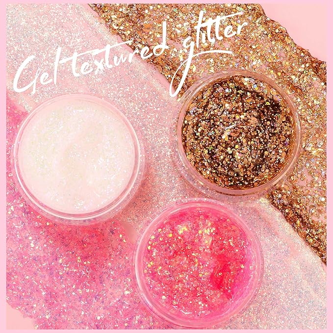 Holographic Body Glitter Gel - Cosmetic-Grade, Color Changing Long-Lasting Glitter for Face, Body, and Hair, Safe and Easy to Use, Perfect for Festivals Parties (Green Bubble)