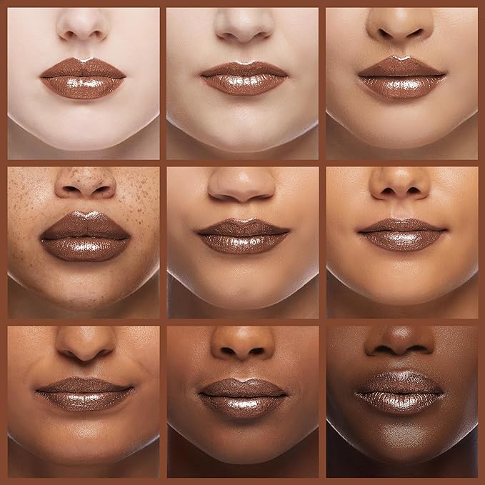 Oulac Dark Brown Lipstick for Women with Metallic 3D Shine Lightweight Hydrating Formula, High Impact Lip Color, Vegan Beauty, Full Coverage Lip Makeup, Christmas Gifts for Women, Hawaii Summer(08)