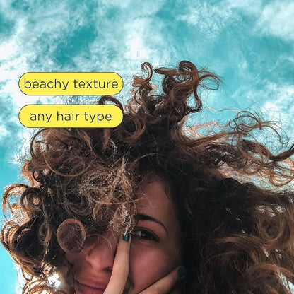 Pacifica Salty Waves Texturizing Shampoo - Beachy Textured, Messy Look, Hair Styles - Moisturizing Hair Care w/ Vitamin B & E - Banana Scent Clean Beauty Vegan & Cruelty-Free Dermatologist Tested