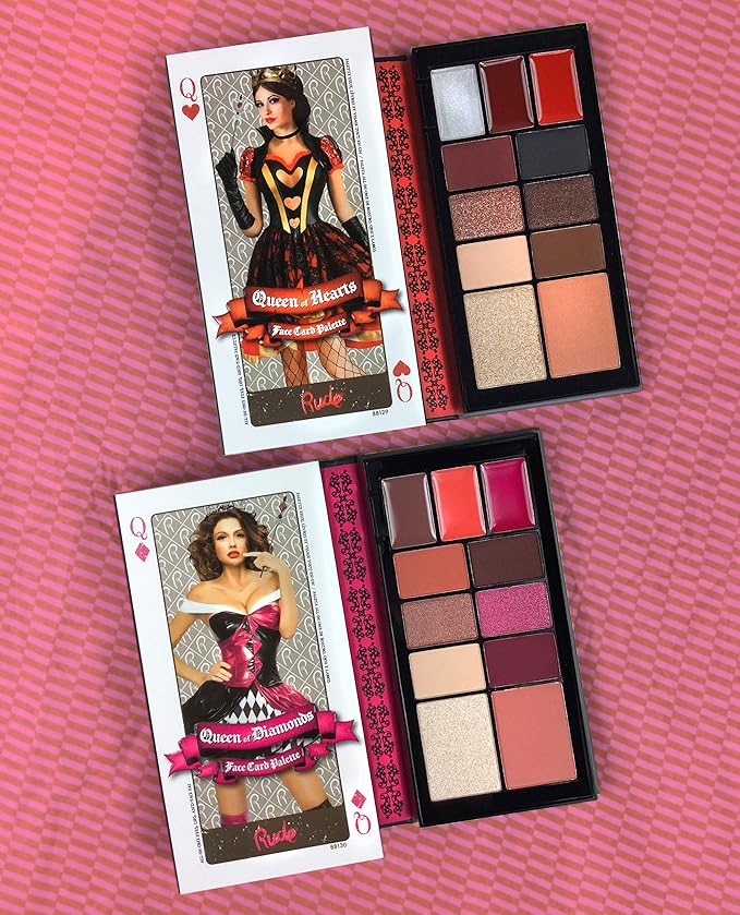 Face Card Palette - Queen of Diamonds by Rude Cosmetics for Women - 0.51 oz Makeup