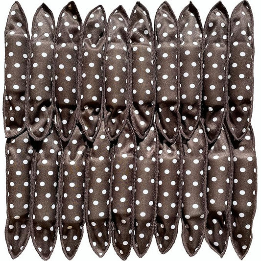 Aimin Soft Satin Sponge Rollers for Heatless Overnight Curls - No Heat Foam Curlers for Long Hair (30 pcs, black)