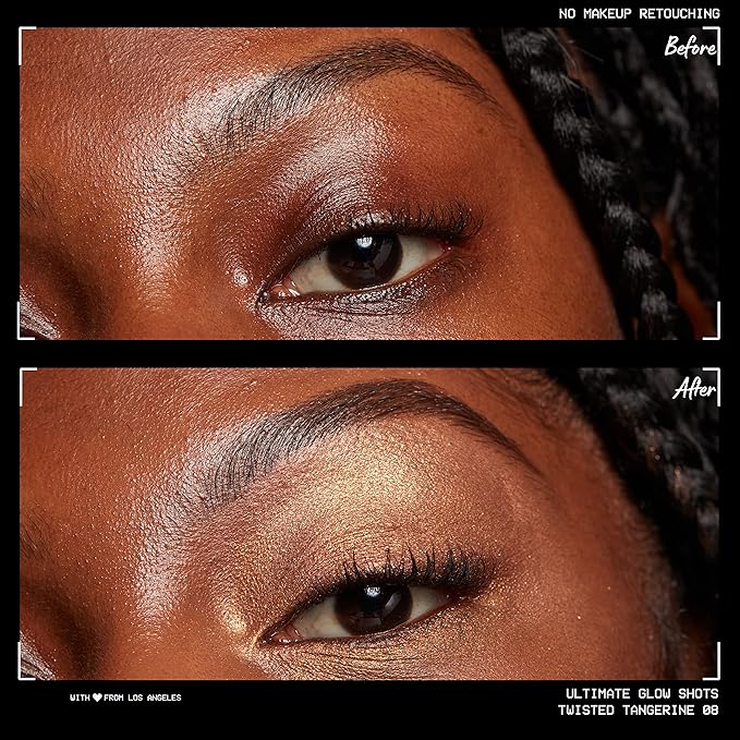 NYX PROFESSIONAL MAKEUP Ultimate Glow Shots, Liquid Eyeshadow, Long-Lasting Shimmer Eye Shadow with Vitamin C - Twisted Tangerine